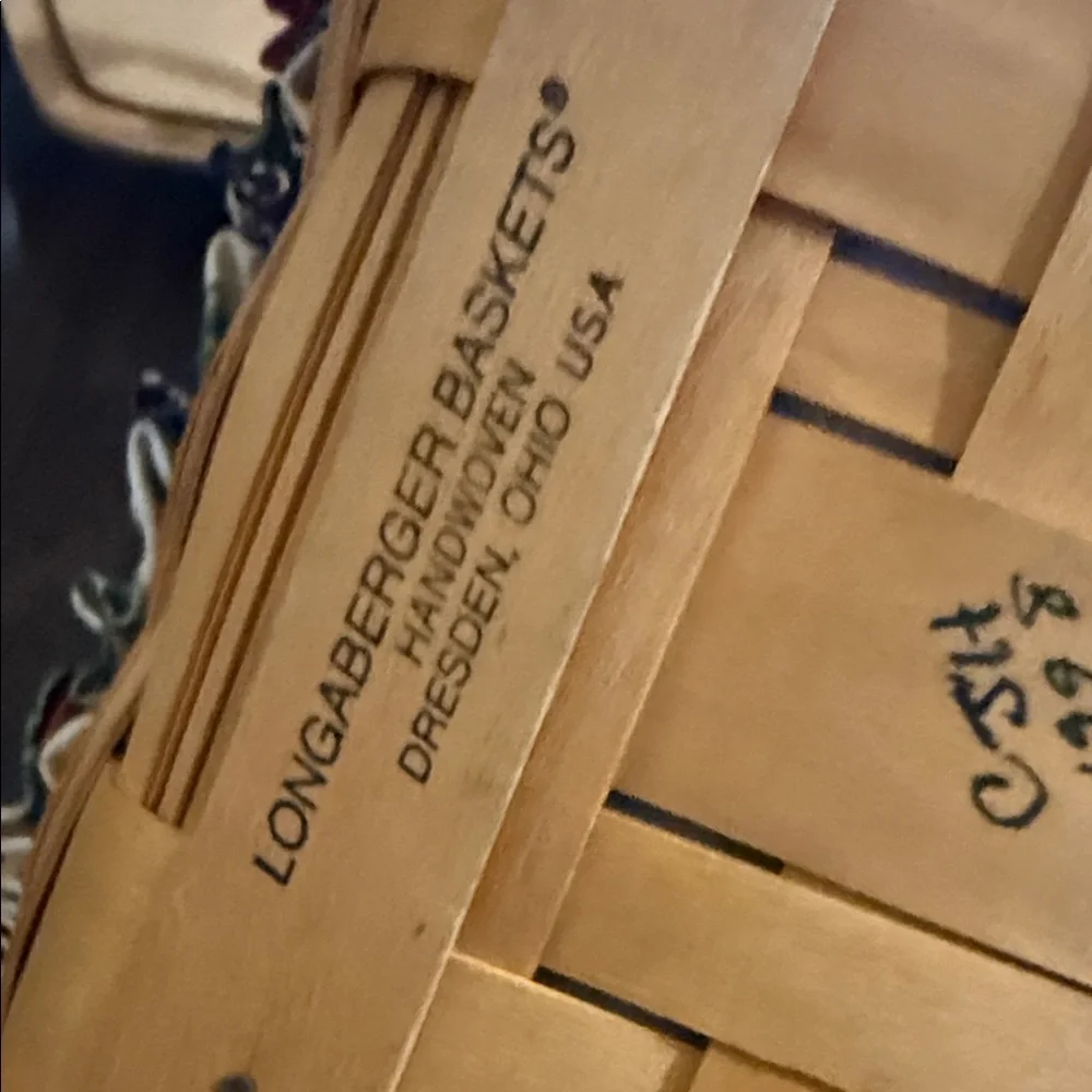 longaberger Vintage Wooden Basket Set of 3 mixed size